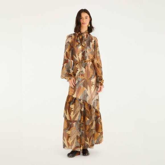 FARM Rio Dresses & Skirts - Farm Rio Macaws Long Sleeve Maxi Dress